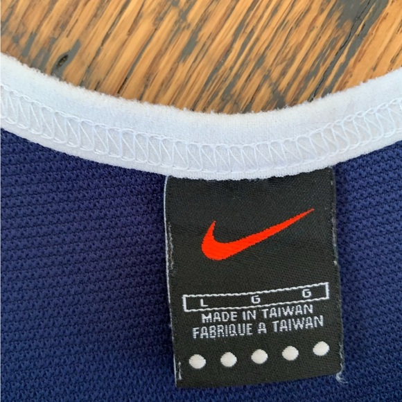Vintage Nike Basketball Jersey Mens Large blue orangeTank 90s Swoosh - Picture 6 of 7